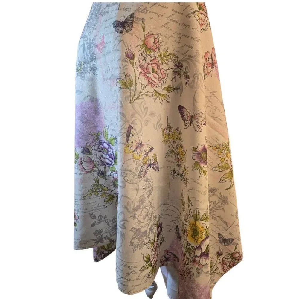 Rectangular Spring Floral And Butterfly Tablecloth